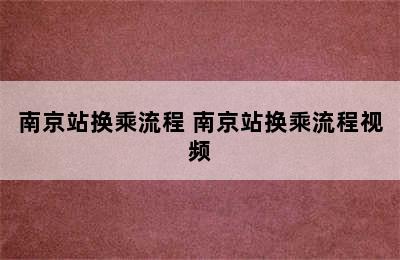 南京站换乘流程 南京站换乘流程视频